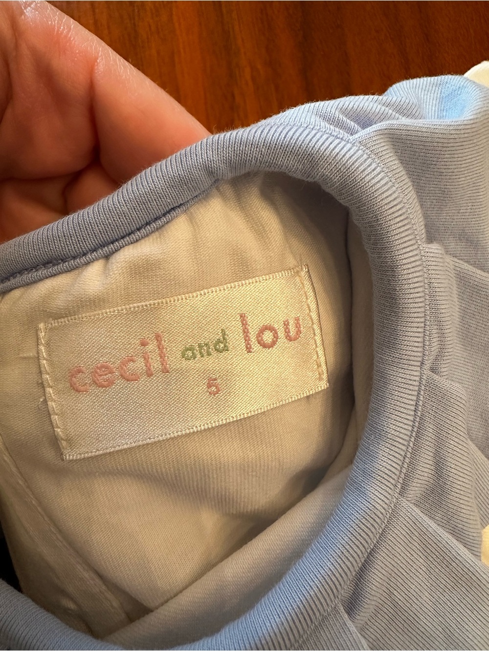 Cecil & Lou Big Sister Blue & White Ruffled Girls Dress size 5 - Picture 3 of 4